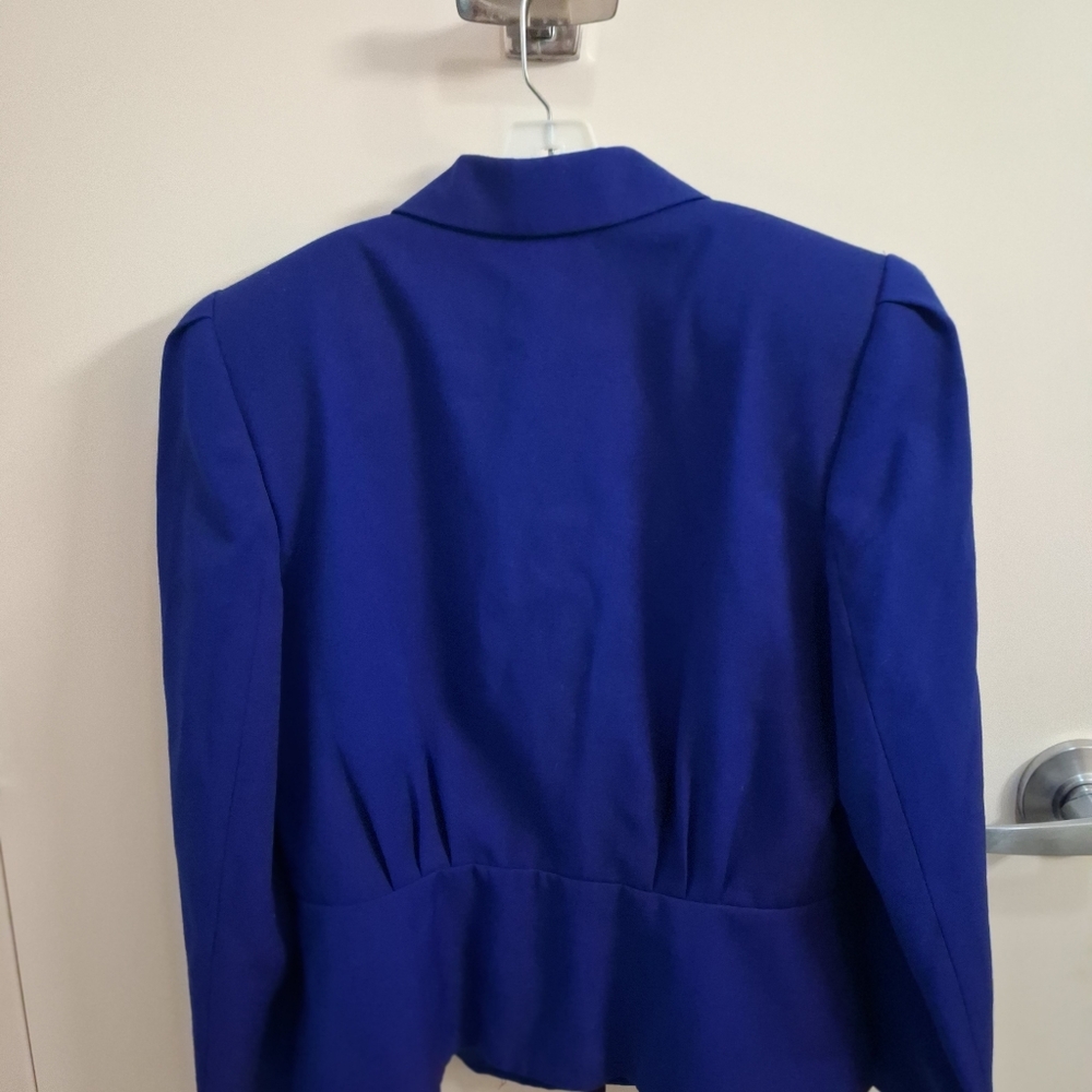 Le Suit Paris Of New York Royal Blue Womens Blazer 14 - Picture 6 of 9
